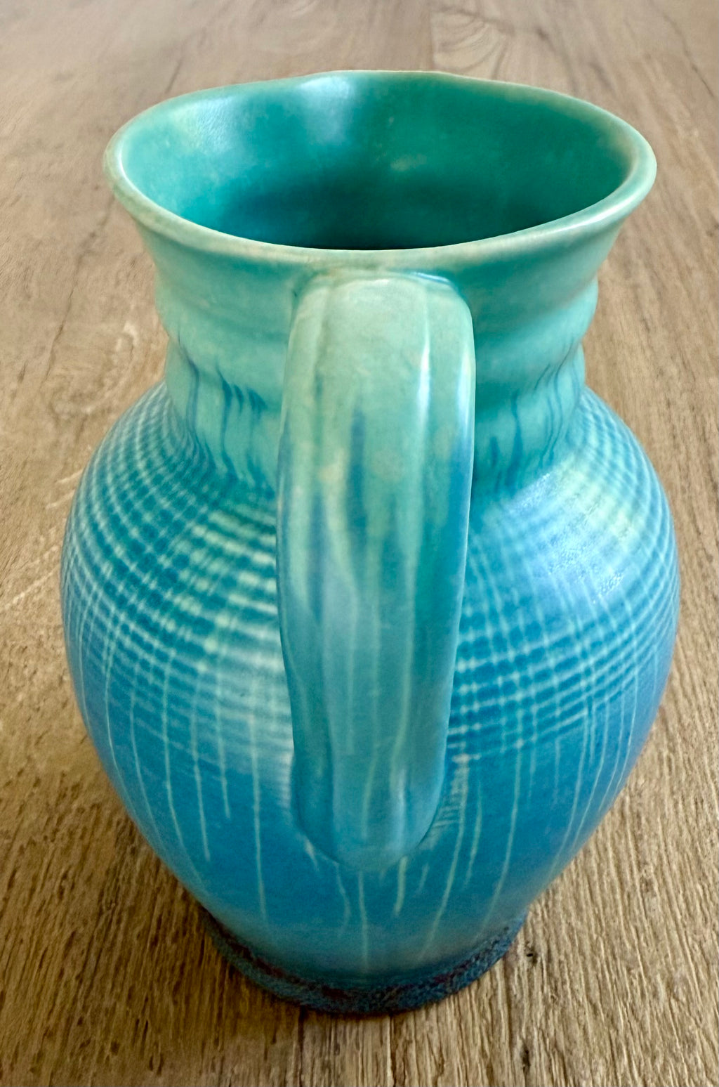 Beswick Pottery: Decorative “Lottery” Jug in Turquoise, by Colin Melbourne (c.1960s)