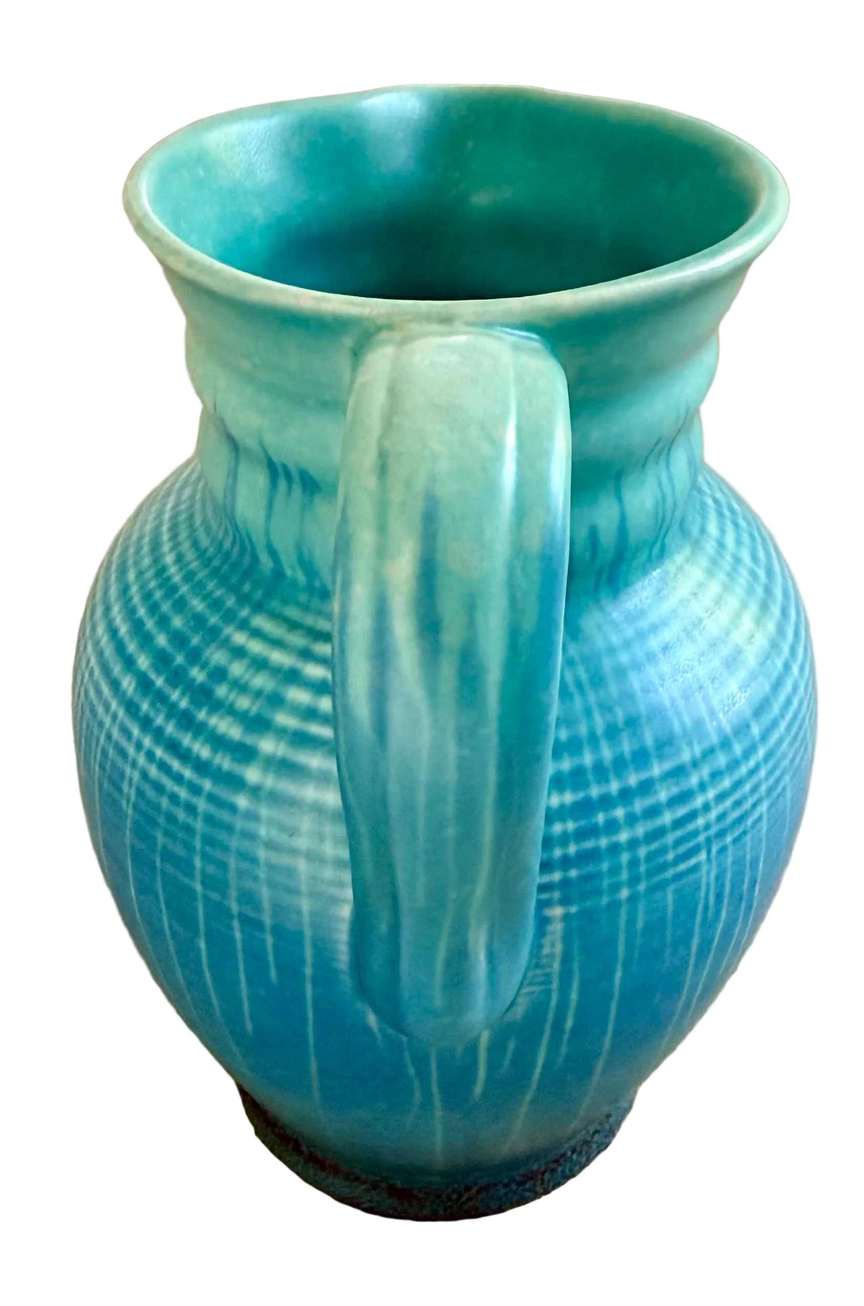Beswick Pottery: Decorative “Lottery” Jug in Turquoise, by Colin Melbourne (c.1960s)