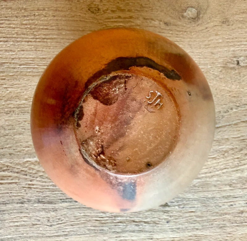 Fired Raku Studio Pottery Vase
