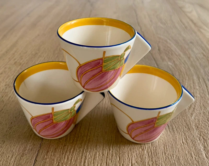Wedgwood: Bizarre Cups by Clarice Cliff, Pastel Melon Pattern (c.2001)