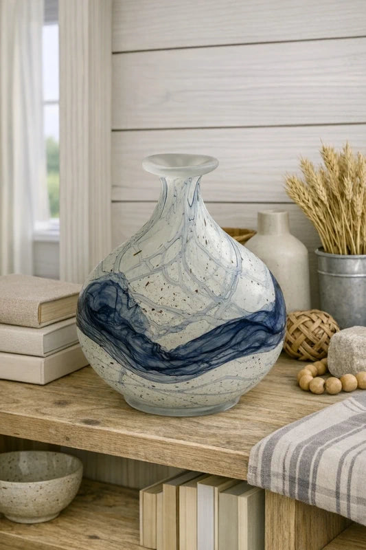 Peter Layton Glass Bottle Vase (London Glassblowing)