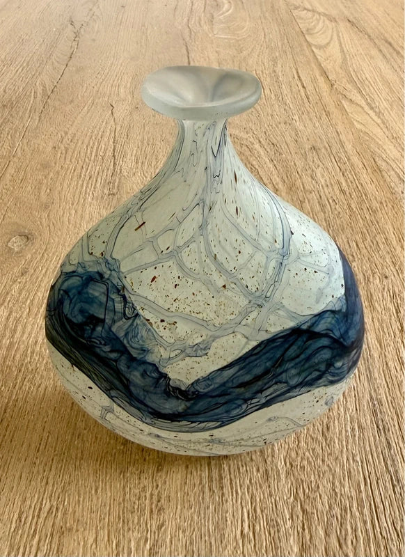 Peter Layton Glass Bottle Vase (London Glassblowing)