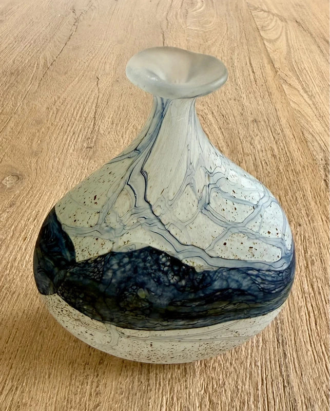 Peter Layton Glass Bottle Vase (London Glassblowing)