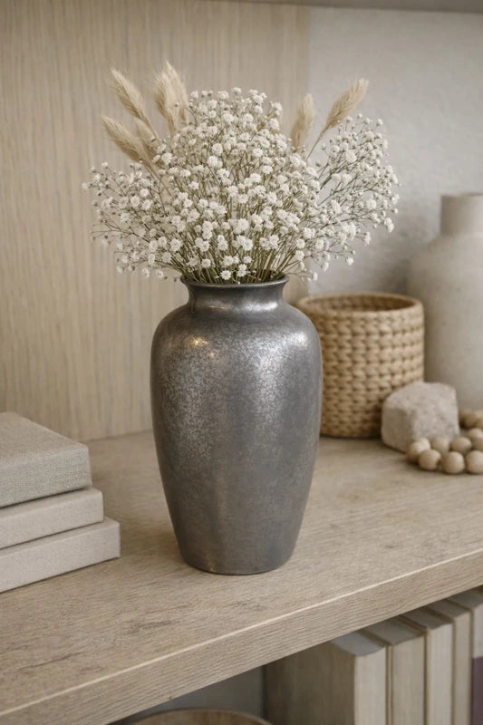 Poole Pottery: Silver/Grey Calypso Vase (1984)