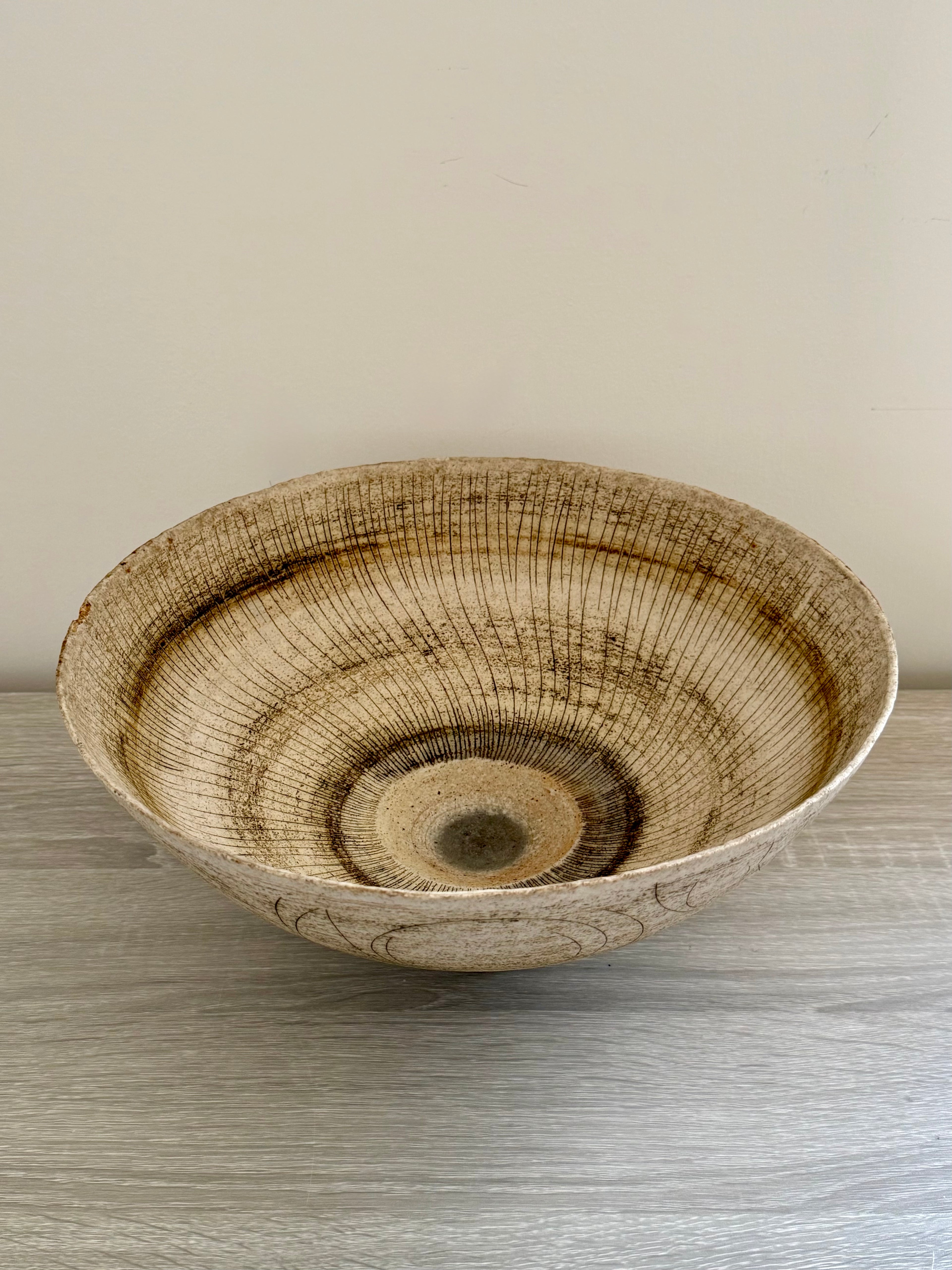 Bernard Charles: Stoneware Sgraffito Bowl
