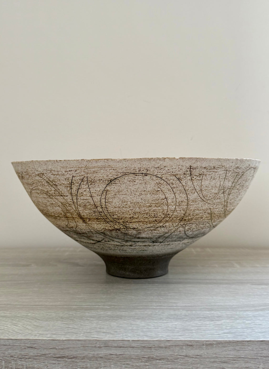 Bernard Charles: Stoneware Sgraffito Bowl