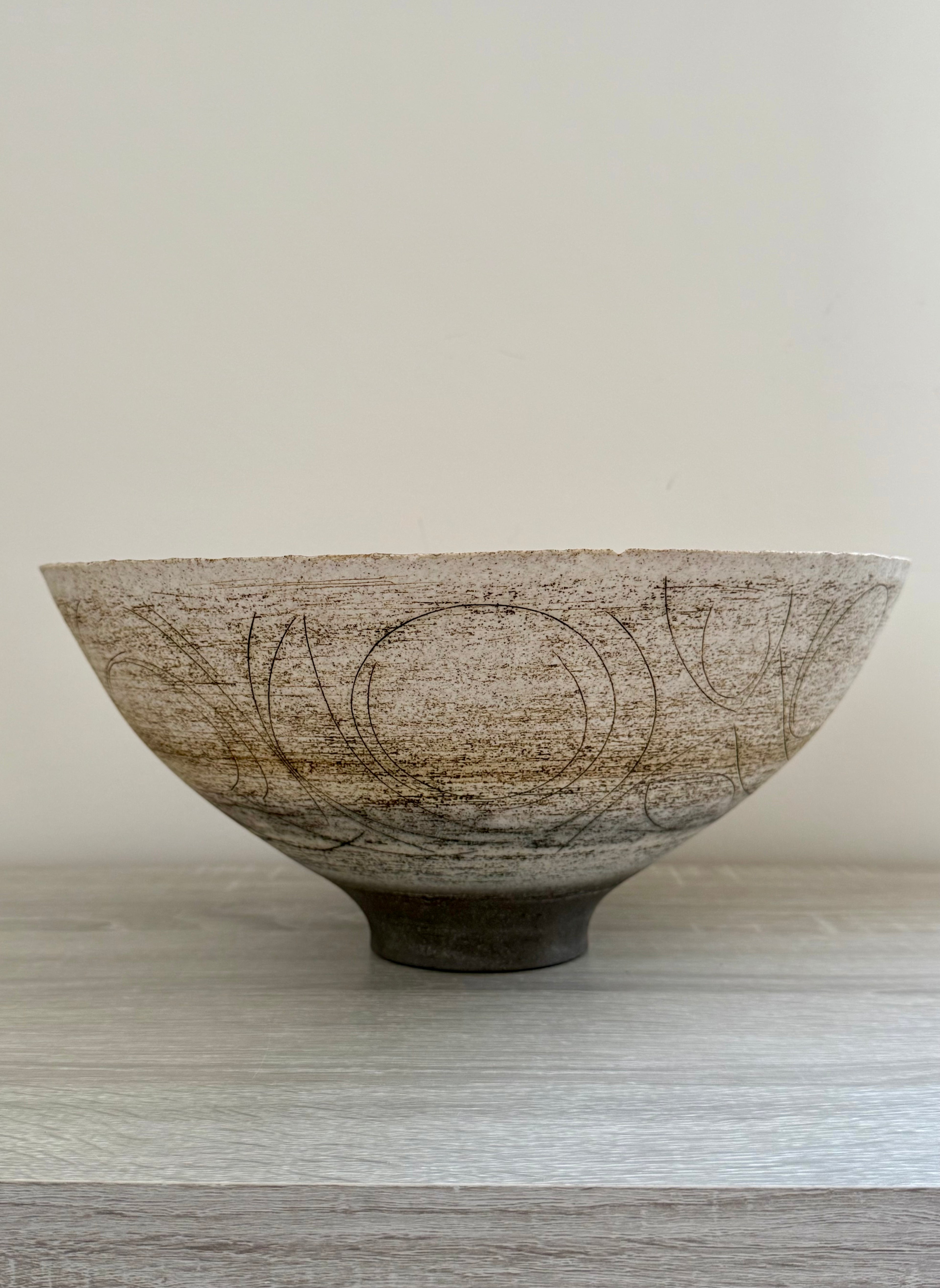 Bernard Charles: Stoneware Sgraffito Bowl