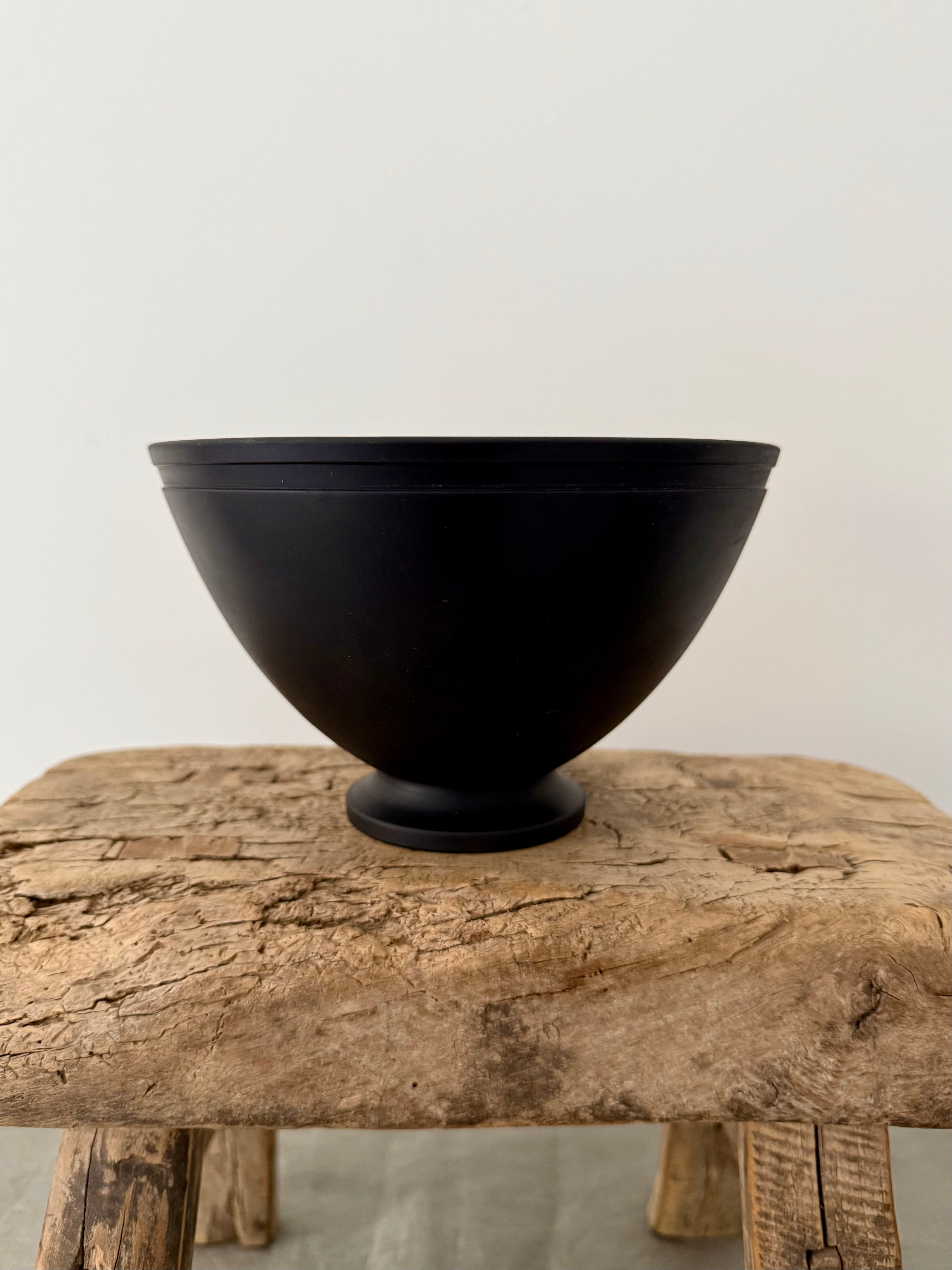Wedgwood: Black Basalt Footed Bowl, by Keith Murray