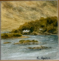 Vintage Miniature Watercolour of the Irish Coast near Westport, Carmel Quinn (b.1955)