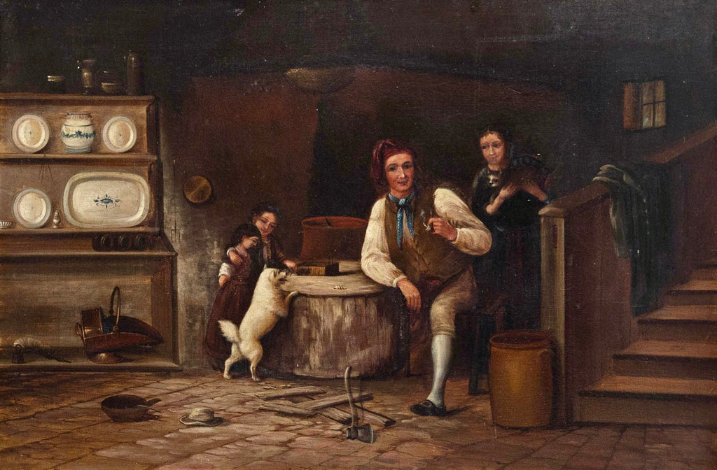 Rustic Cottage Scene (19th Century)
