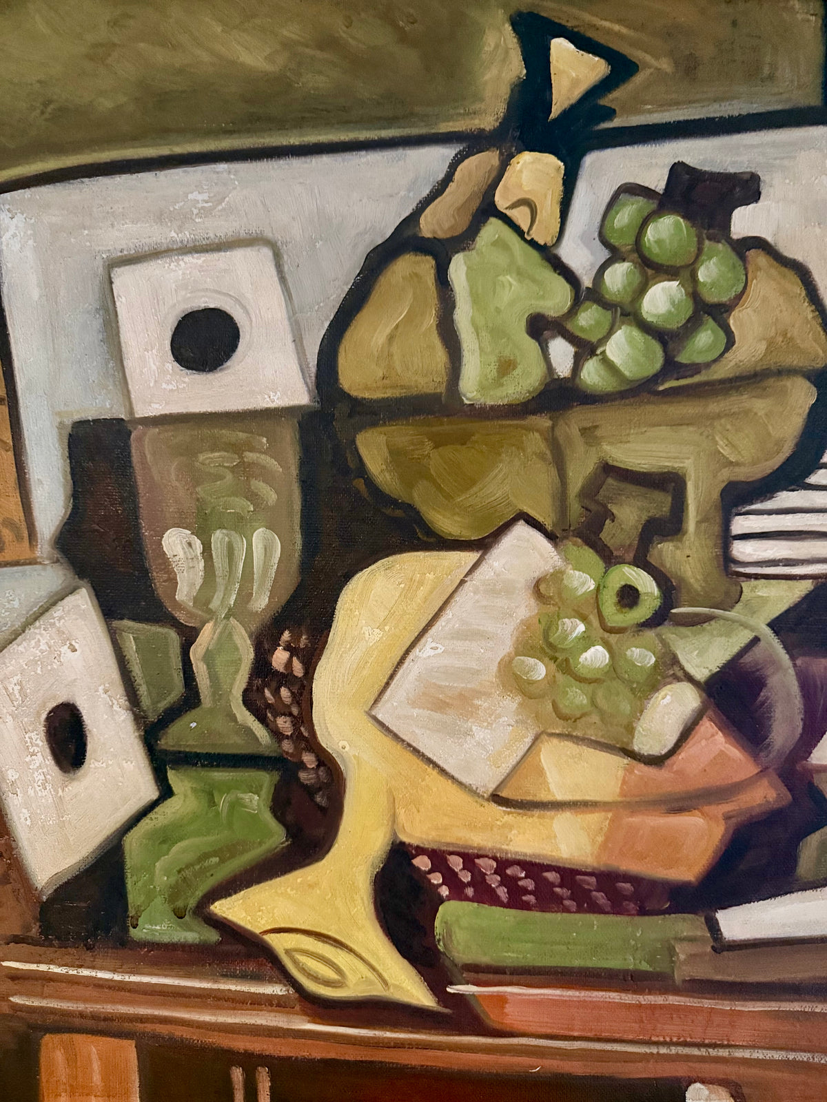 Still Life with Grapes and Clarinet, after George Braque