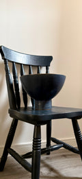 Studio Pottery: Large Blue Stoneware Pedestal Bowl