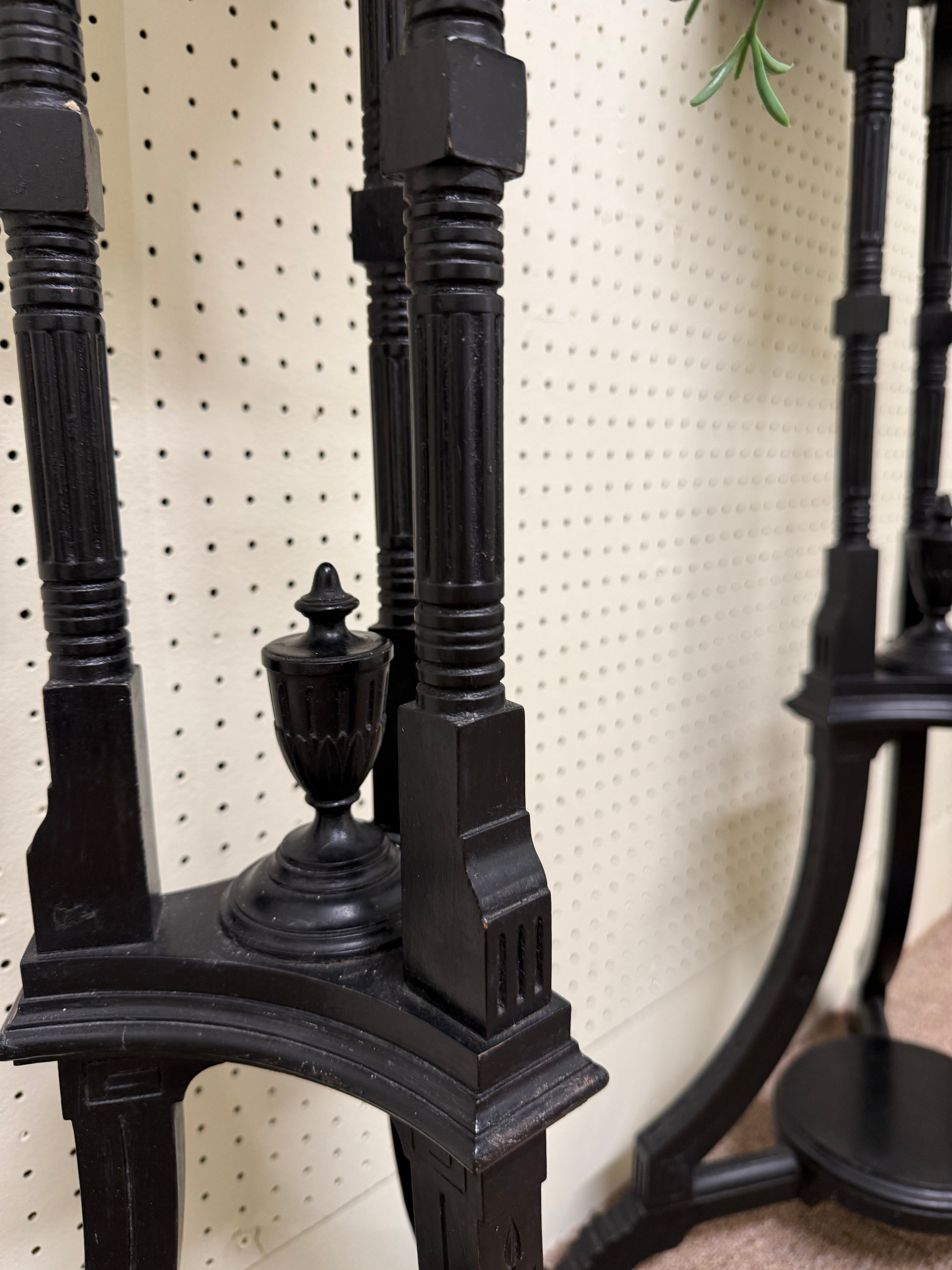 Ebonised Torchères (Pair), Late Victorian