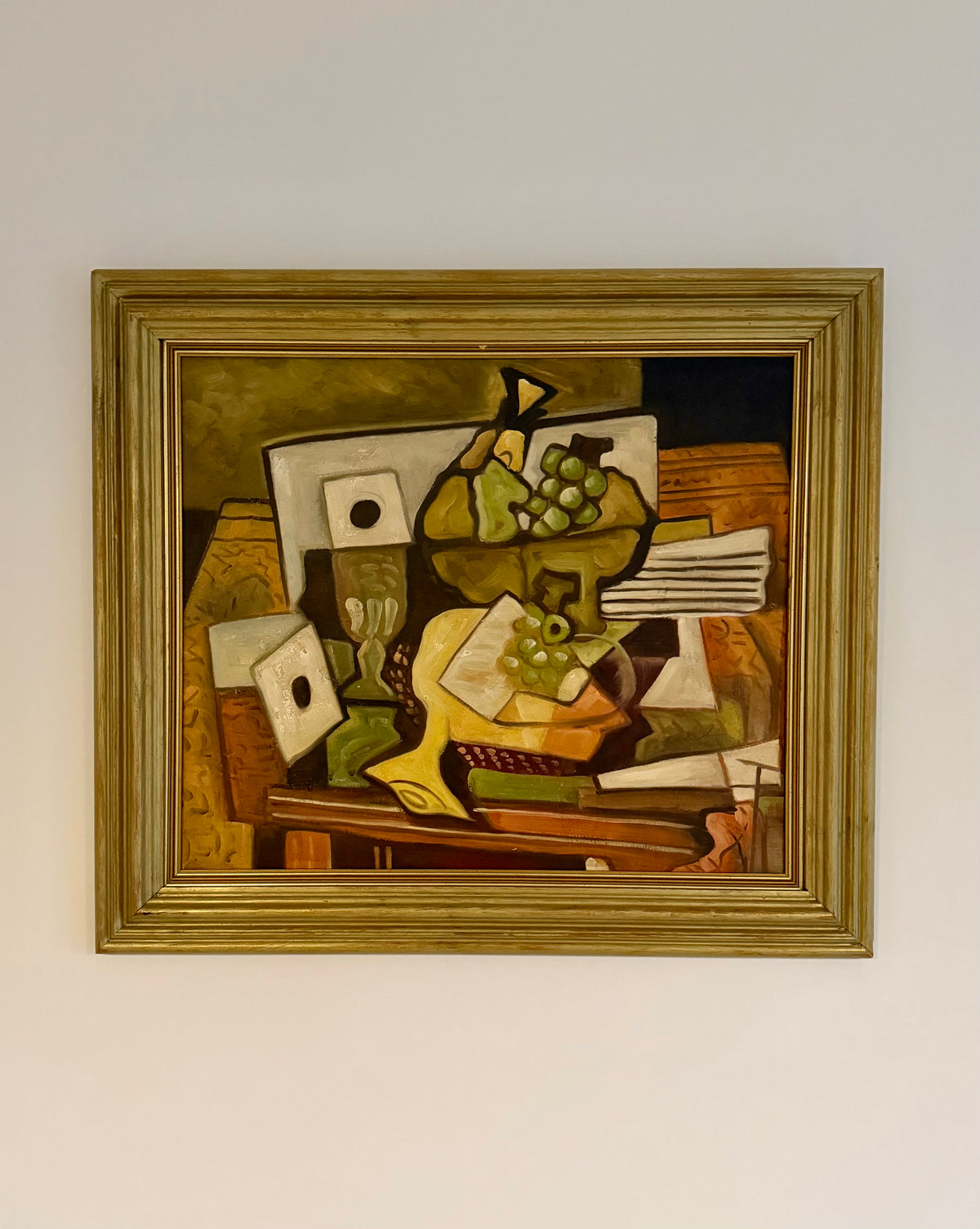 Still Life with Grapes and Clarinet, after George Braque