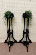 Ebonised Torchères (Pair), Late Victorian