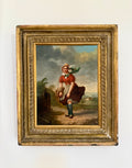 Country Girl in a Windy Landscape, Continental School (c.1860-1885)