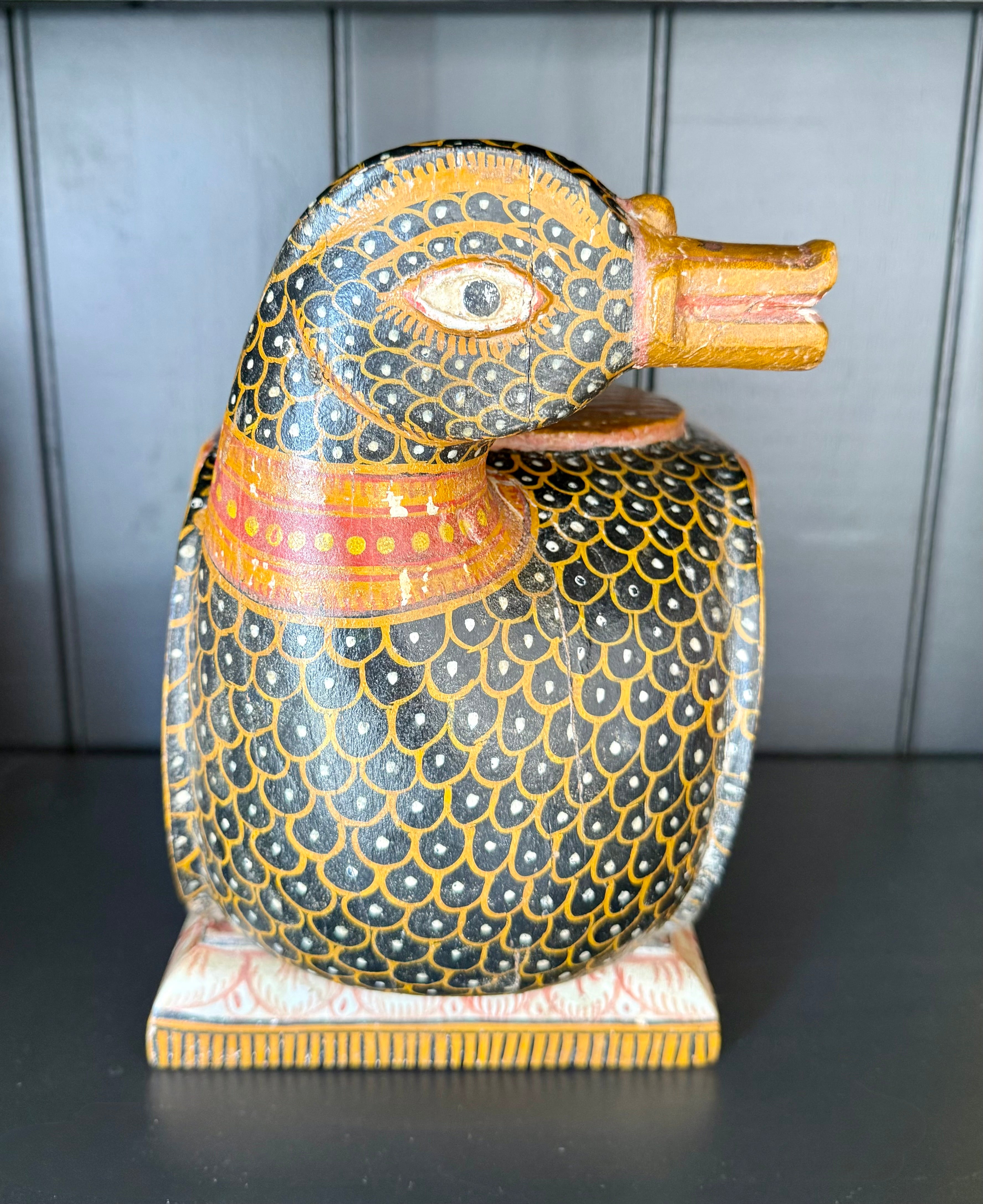 Folk Art: Painted Wooden Duck, Rajasthan or Gujarat (Mid-20th Century)