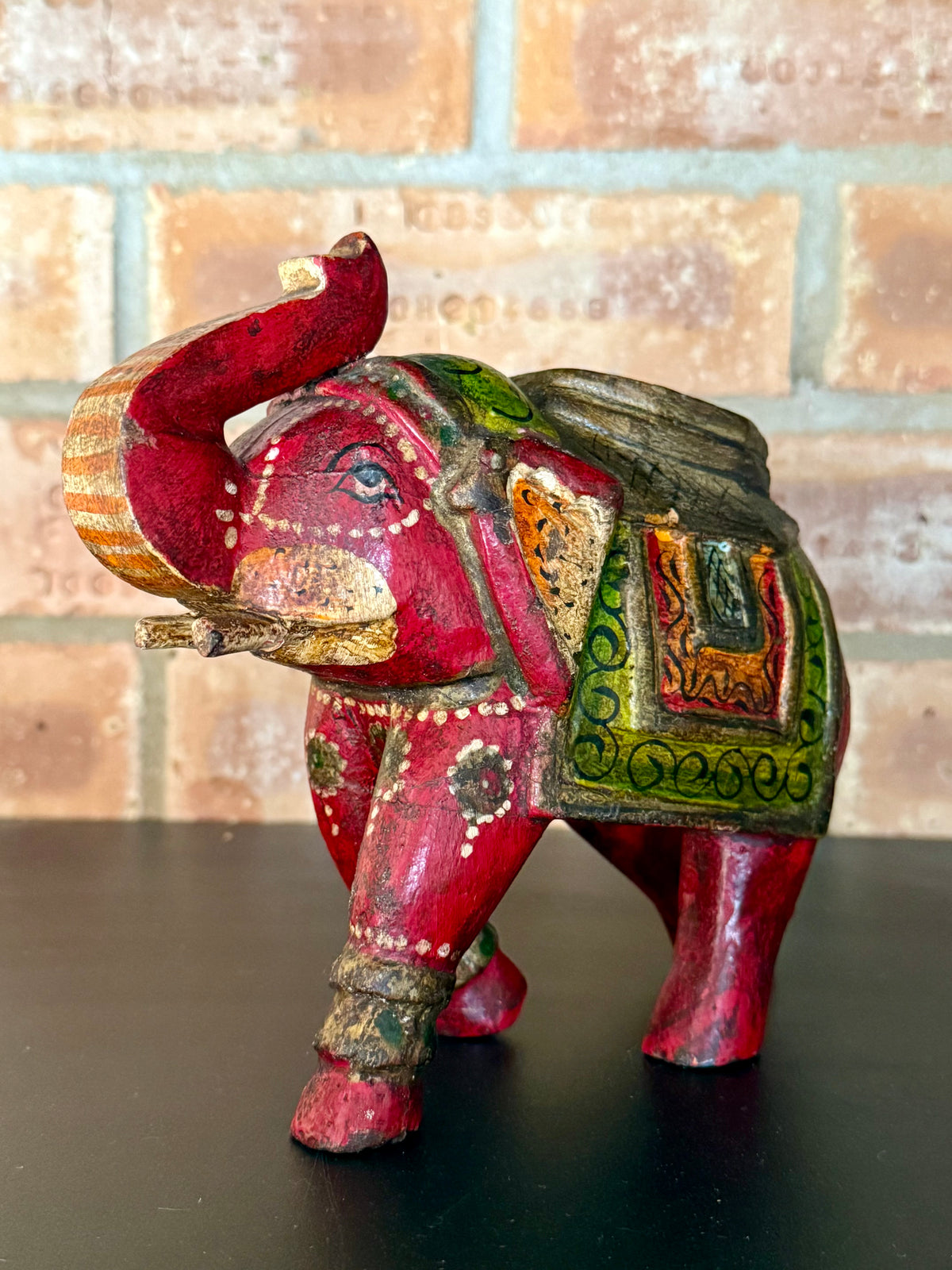 Painted Wooden Elephant