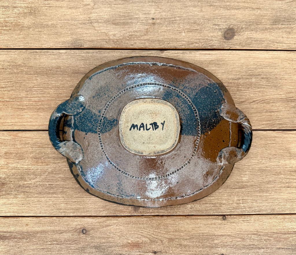 John Maltby (1936-2020): Abstract Studio Pottery Stoneware Bowl
