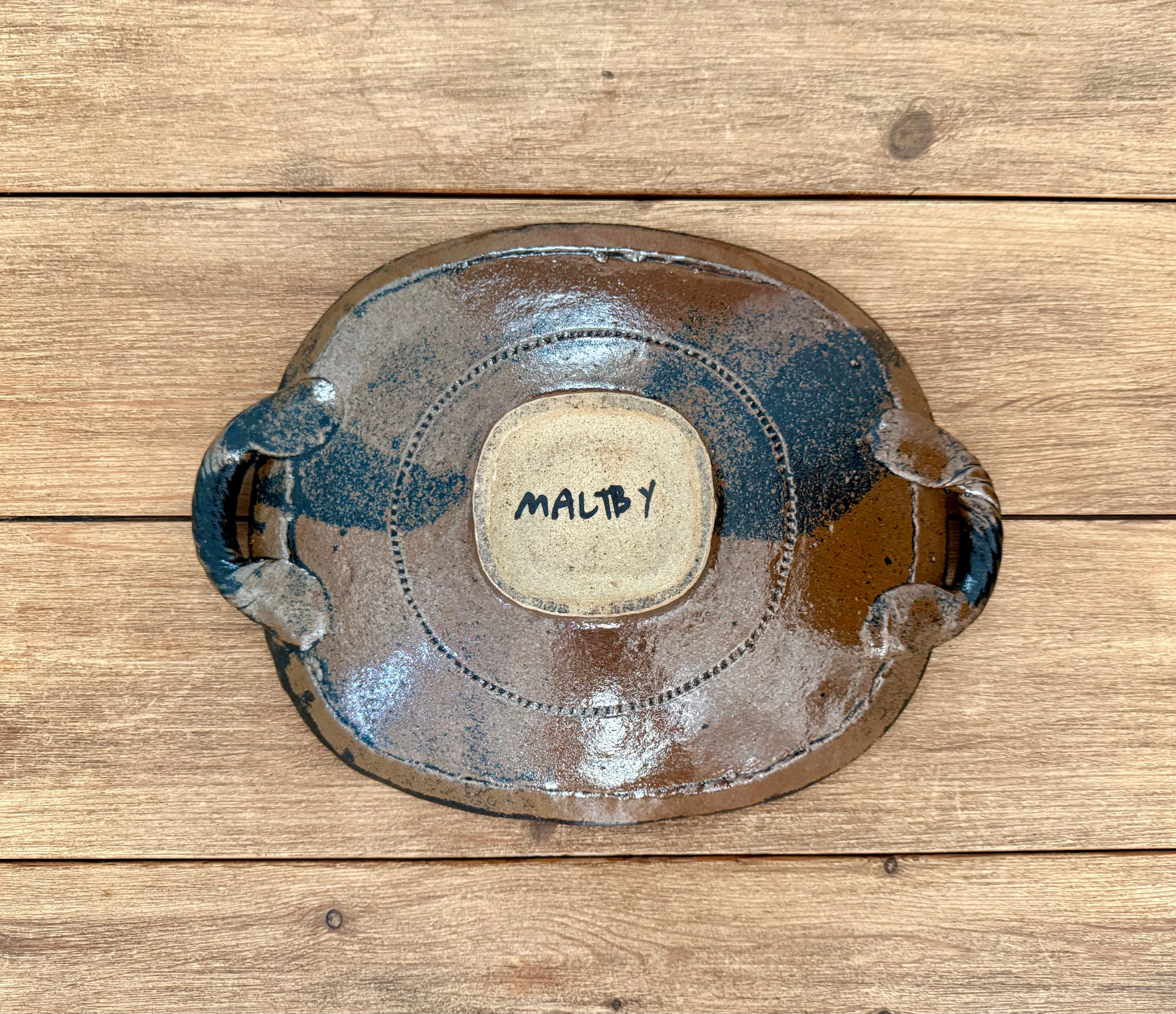 John Maltby (1936-2020): Abstract Studio Pottery Stoneware Bowl