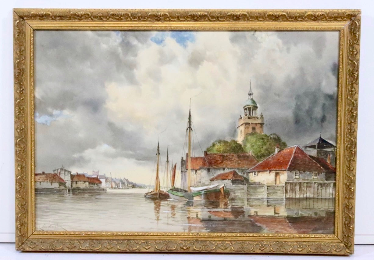Harbour Scene, Louis van Staaten (1836-1909)