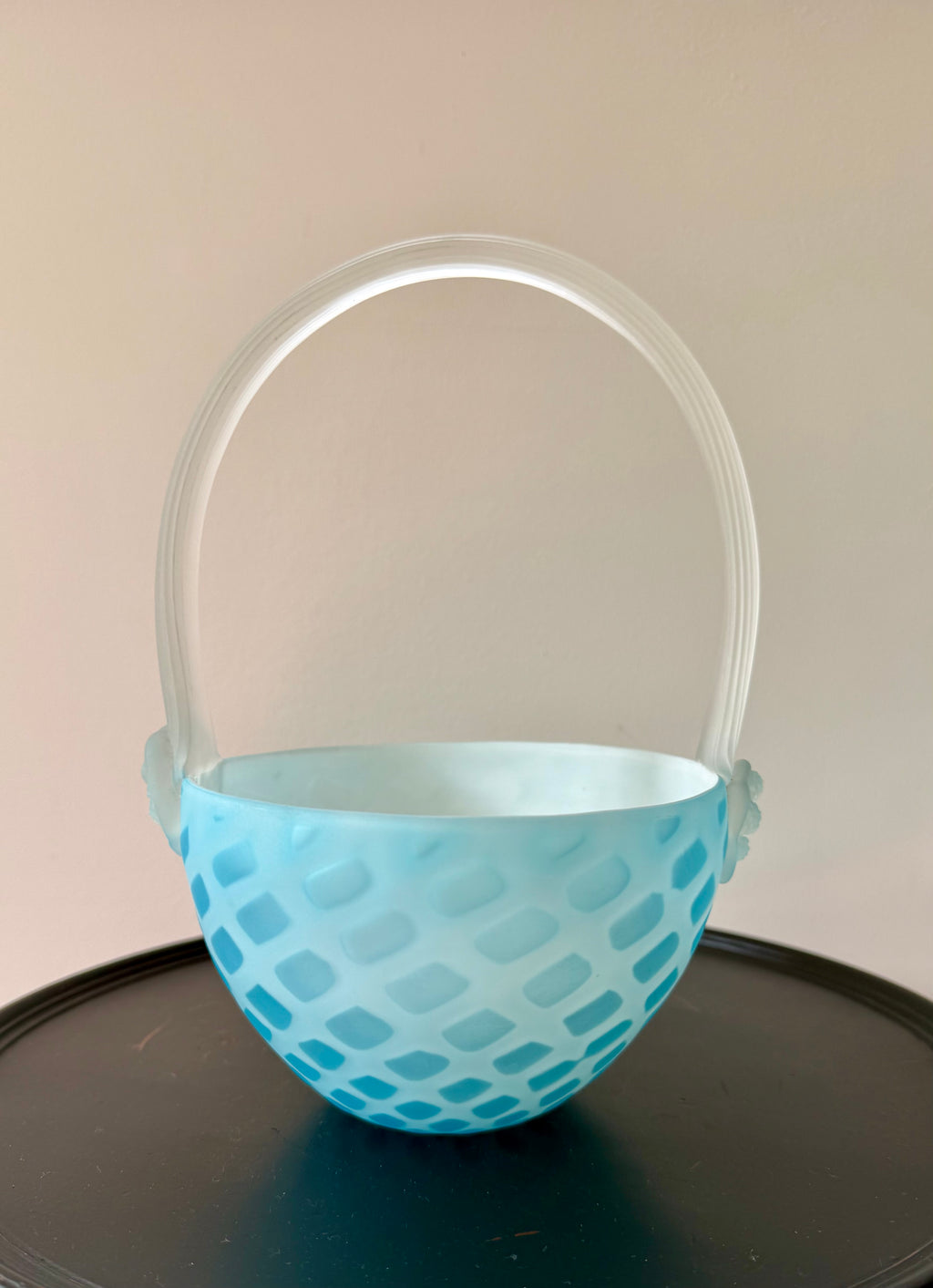 Satin Glass Basket (c.1890-1910)