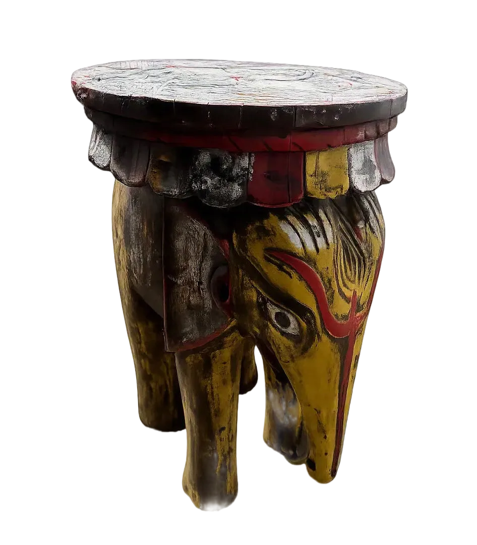 Folk Art: Elephant Table (Nepal)