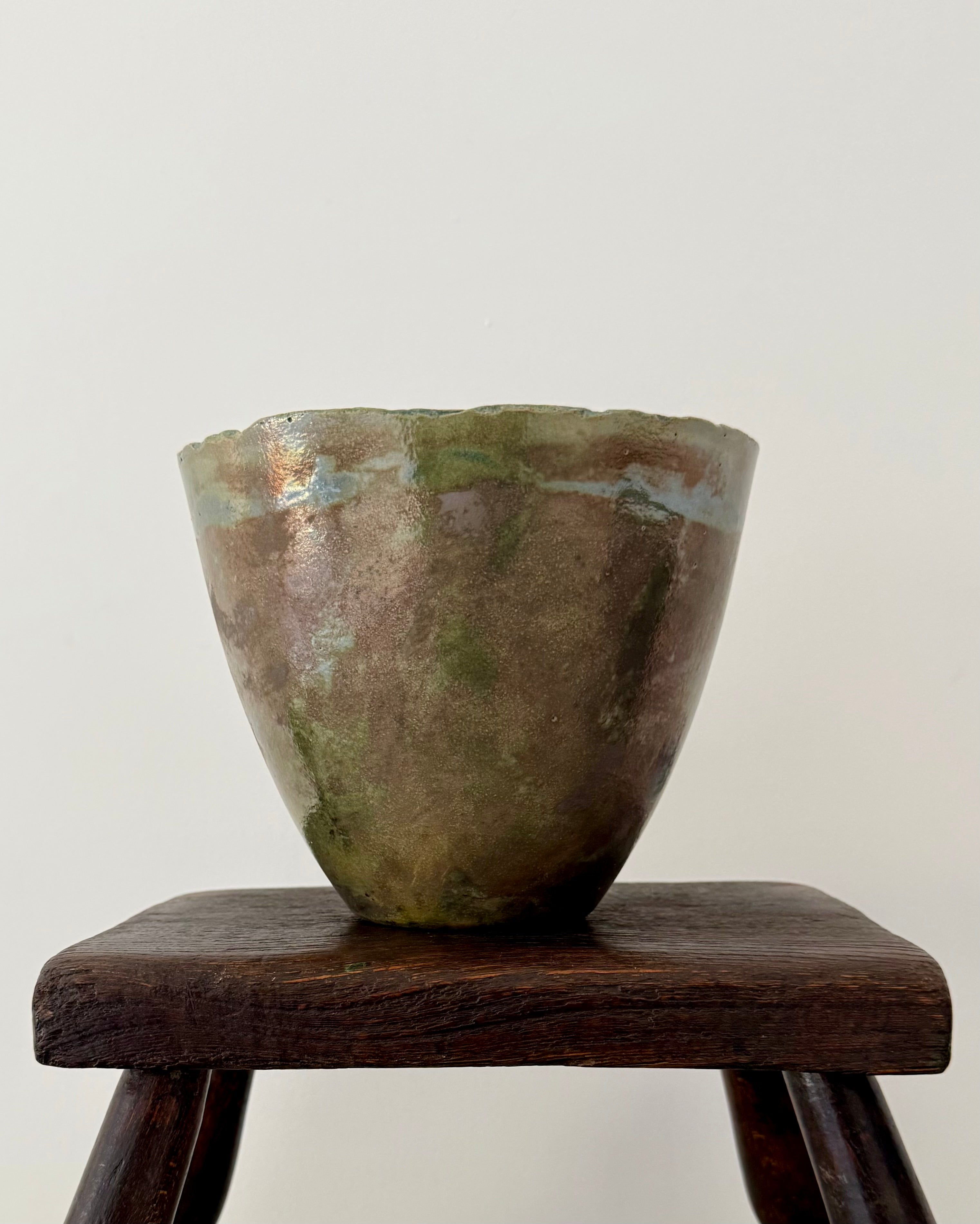“Weathered Bronze”, Leo Dashwood Raku Pottery (Contemporary)