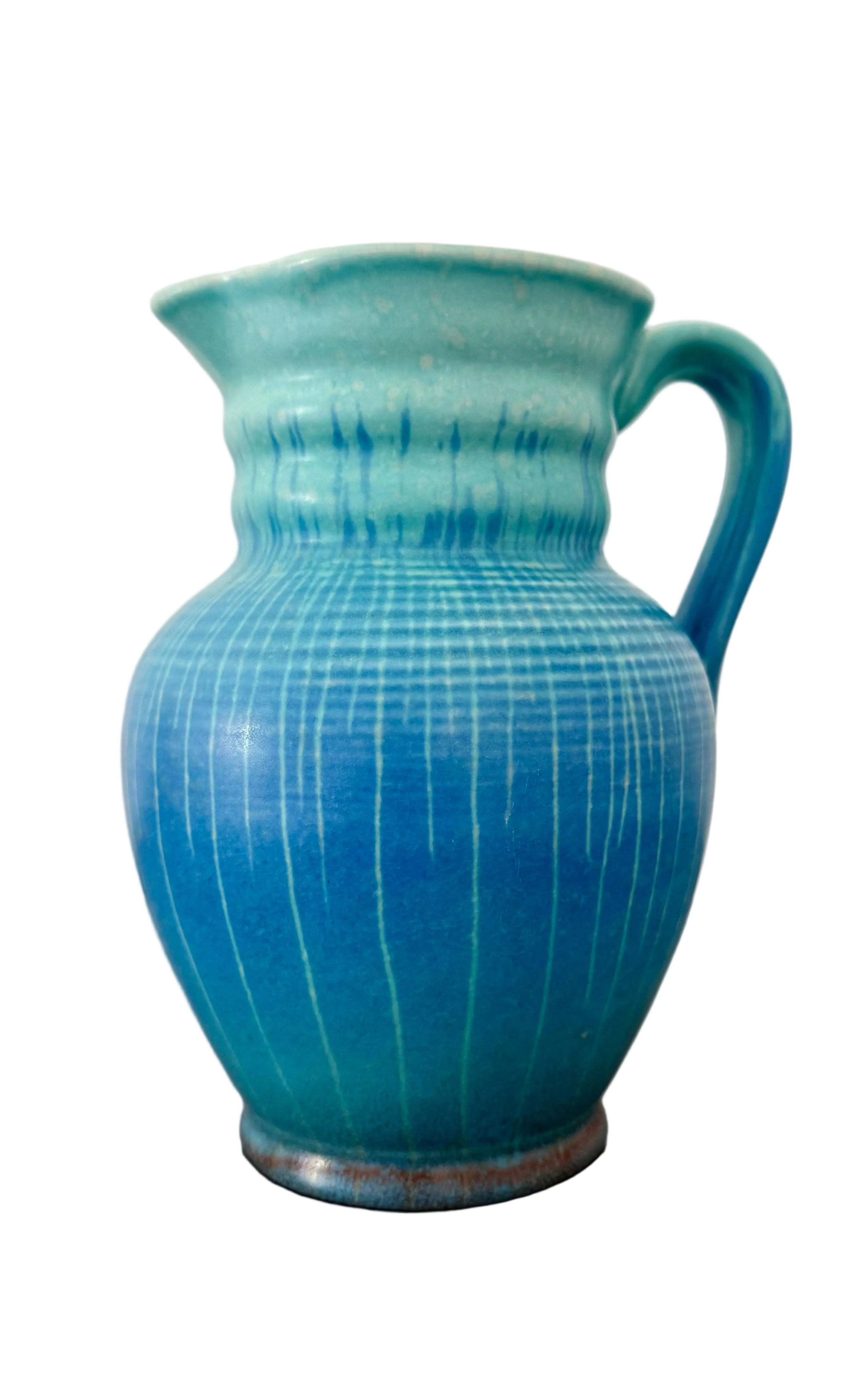 Beswick Pottery: Decorative “Lottery” Jug in Turquoise, by Colin Melbourne (c.1960s)