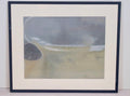 Ebba Bergström: Large Coastal Beach Scene, Pastel (Swedish, Contemporay)