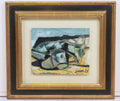 Roy Turner Durrant (1925-1998): Jagged Cliffs, an Abstract Coastal Landscape