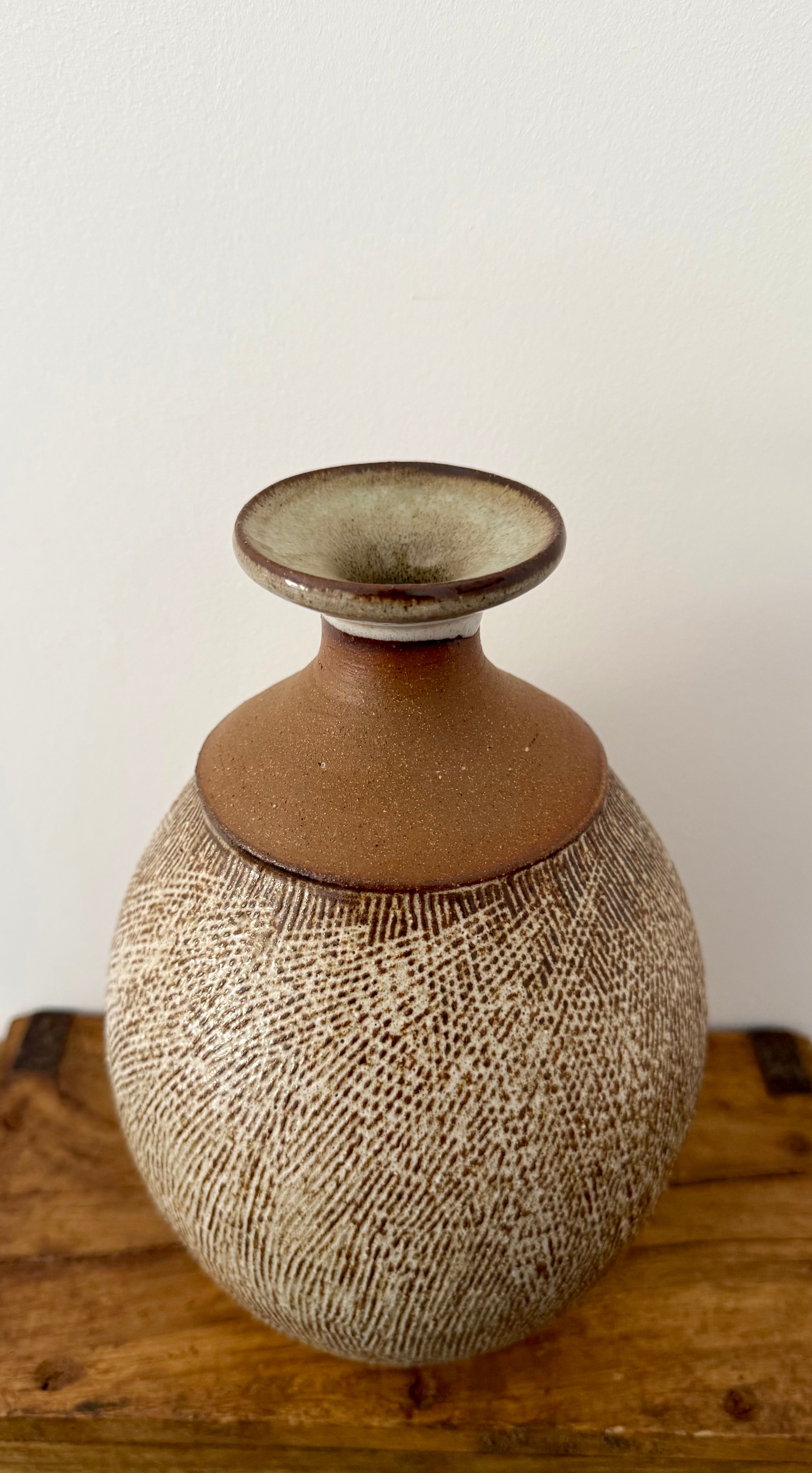 Studio Pottery Bulbous Vase, John R Ward