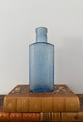 Antique Victorian Blue Glass Medicine Bottle